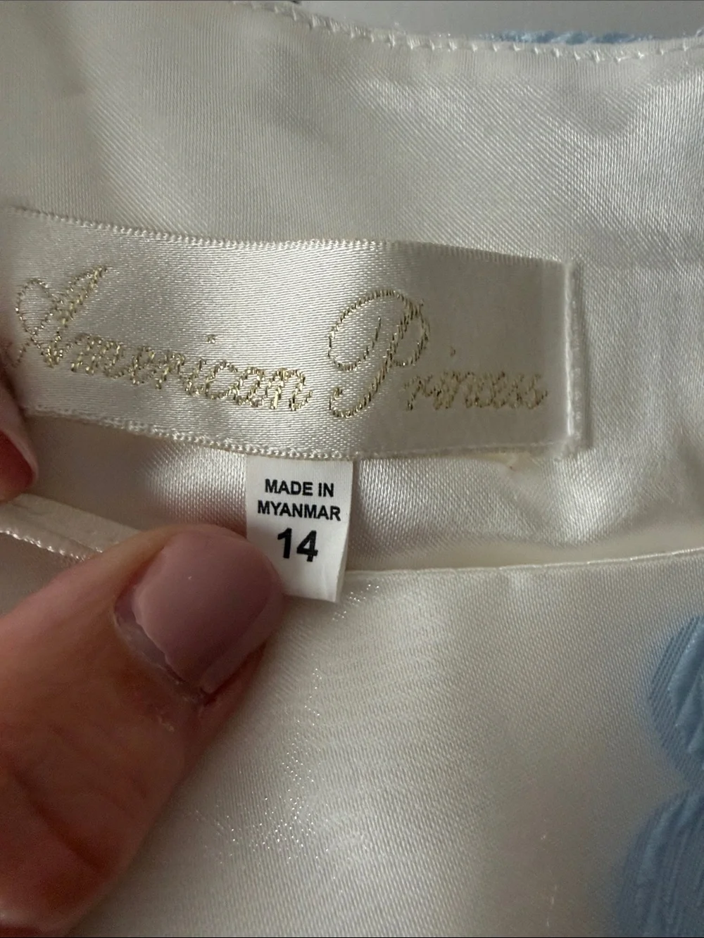 American Princess Ivory Dress with Rhinestone Appliqués Girl's Size